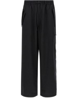 Y-3 Wool-Blend Trousers - Black