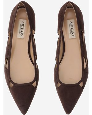 Arteana Ballerina Flats Savona Suede - Brown