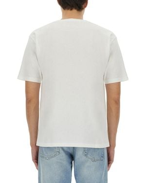 Valentino Cotton T-Shirt With Chez Print T-Shirts - White