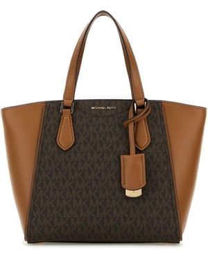 Michael Kors Printed Canvas Taryn Handbag - Brown
