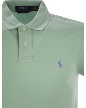 Ralph Lauren Slim-Fit Pique Polo Shirt - Green