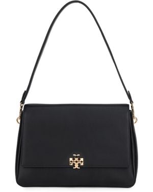 Tory Burch Shoulder Bag Charlie Leather Calfskin Handbags - Black