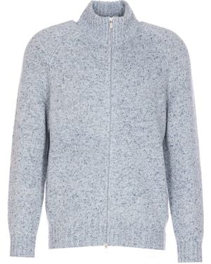 Brunello Cucinelli Zipped Jumper - Blue