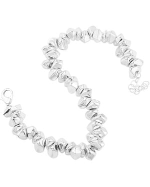 FEDERICA TOSI Necklace Lace Small Stone - White