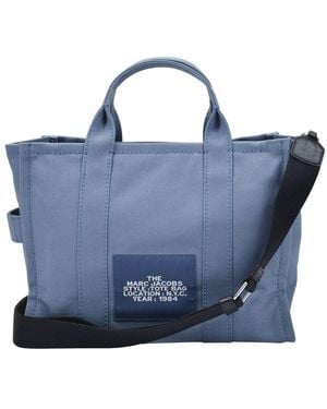 Marc Jacobs Medium Traveler Tote Bag Shadow Cotton Totes-Shopping-Bags - Blue