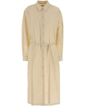 Lemaire Cream Cotton Shirt Dress - Natural