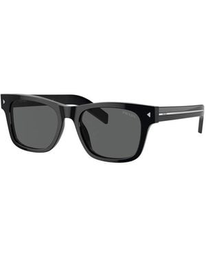 Prada Sunglasses Rectangle Full Rim, Frame And Dark Lens Pra17S16K731 - Black