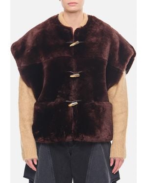 Halfboy Maxi Shearling Vest - Black