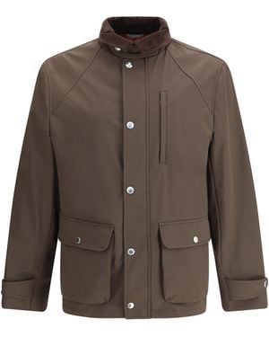 Brunello Cucinelli Stretch Membrane Nylon Jacket - Brown