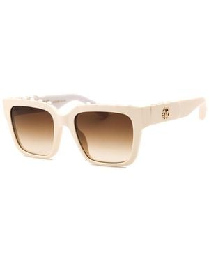 Roberto Cavalli Sunglasses Rectangle Full Rim, Shiny Frame And Gradient Lens Src040S09X7 - Natural