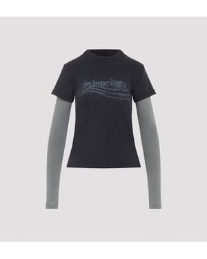 Balenciaga Double Sleeve T-Shirt - Blue