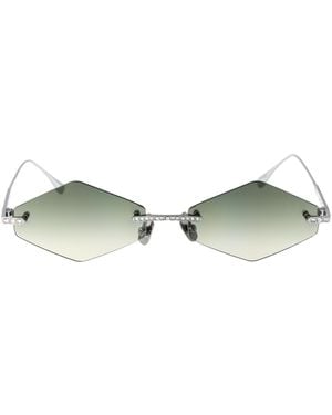 Anna Karin Karlsson Crystal Nest Triangle Sunglasses - Green