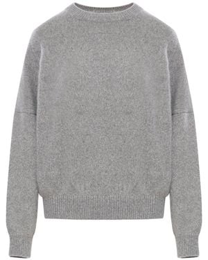 Khaite Crewneck Drop Shoulder Jumper - Grey