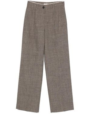 Tela Marl-Effect Raw-Edge Trousers - Grey
