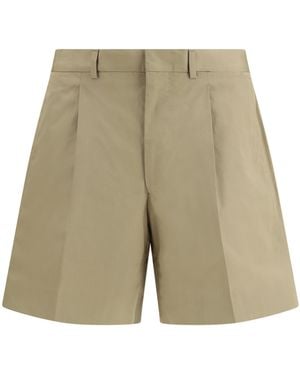 Prada Cotton Shorts Bermuda - White