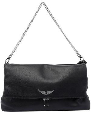 Zadig & Voltaire Xl Rocky Shoulder Bag - Black