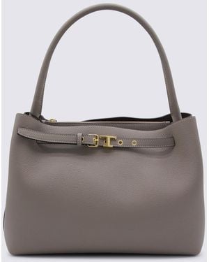 Tod's Dark Leather Totes - Grey