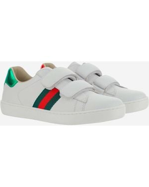 Gucci Sneakers Ace Leather Calfskin Sneakers - Gray