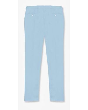 Larusmiani Cotton Chino Montauk Trousers No Pinces - Blue