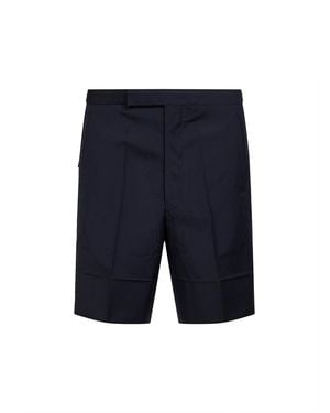 Prada Wool And Mohair Tailored Bermuda Shorts Virgin - Blue
