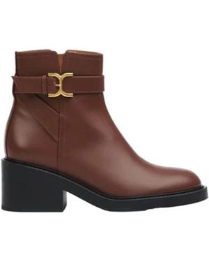 Chloé Marcie Ankle Boots Tan - Brown