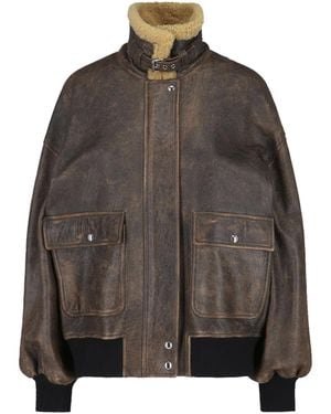 KHAITE Jackets Lamb Leather - Brown