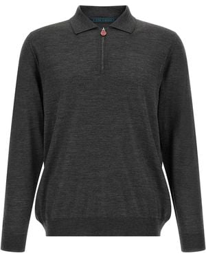 Kiton Wool Polo Shirt - Grey