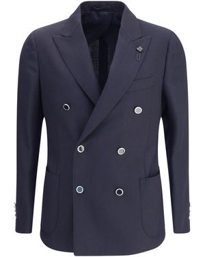 Lardini Double-Breasted Blazer - Blue