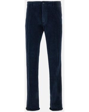 Incotex Velvet Trousers - Blue