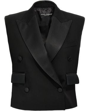 Dolce & Gabbana Tuxedo Gilet - Black