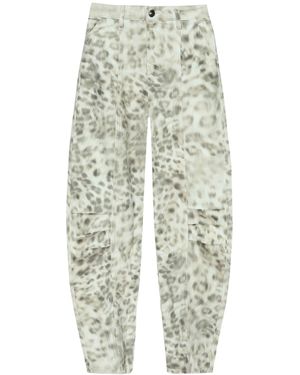 ROTATE BIRGER CHRISTENSEN Cargo Jeans With Print - White
