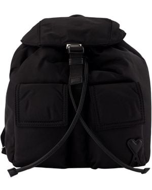 Ami Paris Small Marcel Backpack - Black