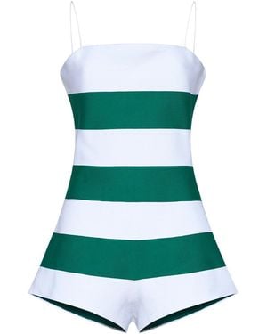 Jacquemus La Combi Bimini Striped Playsuit - Green