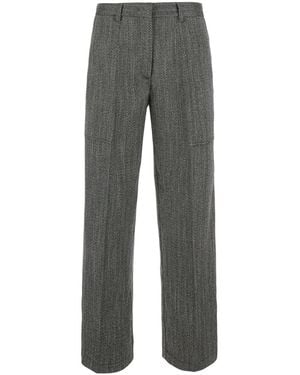 forte_forte Cargo Trousers Tech Fabric Polyester Trousers - Grey