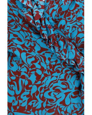 Dries Van Noten Blouse Printed Cotton Shirt - Blue