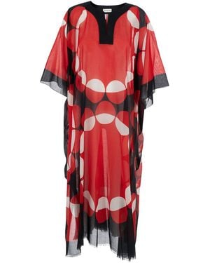 Dries Van Noten Kaftan Cartland Viscose Swimwear - Red