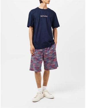 Missoni Striped Jogger Shorts Clothing Trousers - Blue