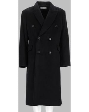 Our Legacy Double-Breasted Coat Whale Wool Mohair Trench & Raincoats - Black