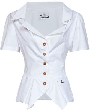 Vivienne Westwood Poplin Ss Monday Short-Sleeved Shirt - White