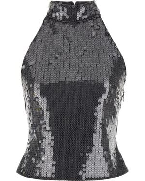 ROTATE BIRGER CHRISTENSEN Sequin Top - Grey