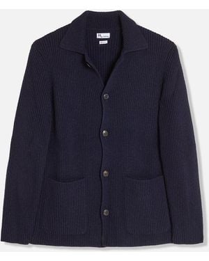 Doppiaa Aamone Knitted Jacket Knitwear - Blue