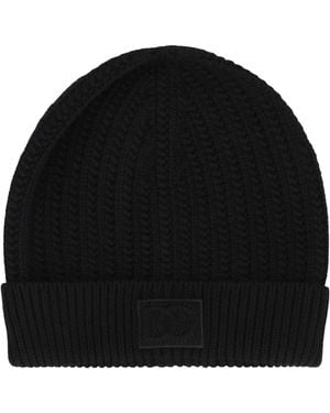 Dolce & Gabbana Wool Beanie Virgin Hat - Black