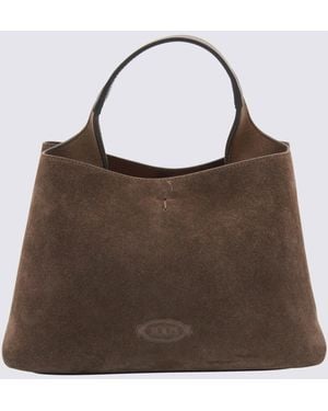 Tod's Dark Leather Top Handle Bag - Brown