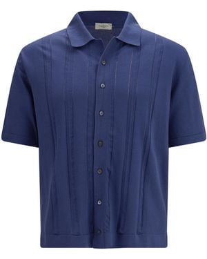 Piacenza Cashmere Cotton Polo Shirts - Blue