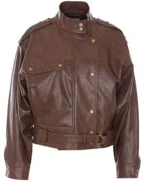 Urbancode Faux Leather Biker - Brown