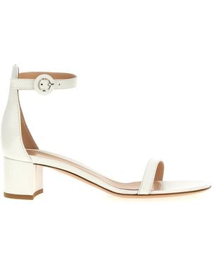 Gianvito Rossi Leather Flat Sandals - White
