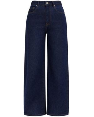 Ganni Straight Leg Jeans Organic Cotton - Blue