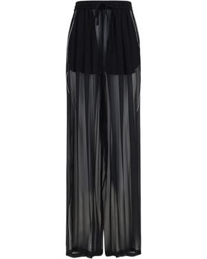 Dolce & Gabbana Silk Trousers - Black