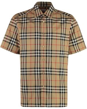 Burberry Checked Cotton Shirt - Multicolour