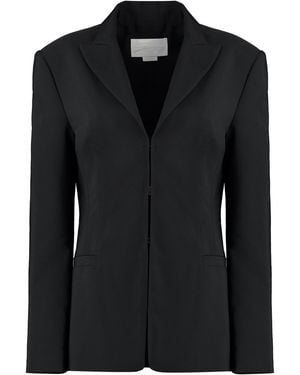 Genny Techno Fabric Jacket Polyester Blazers - Black